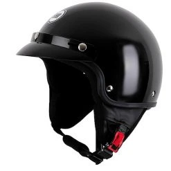 Motorradhelm Demi-Jet Custom BHR 803 SIMPLY Metallic Schwarz