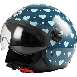 Motorradhelm Demi-Jet Domed Visier BHR 801 Love