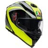 Motorradhelm Integral Fiber AGV K-5 S Multi TYPHHON Schwarz Gelb Fluo