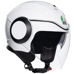 Motorradhelm Jet AGV ORBYT Mono Glossy White