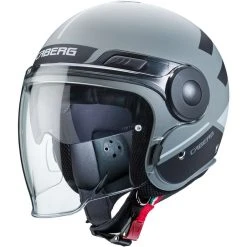 Motorradhelm Jet Caberg UPTOWN LOFT Matt Grau Schwarz Silber