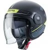 Motorradhelm Jet Caberg UPTOWN LOFT Matt Schwarz Anthrazit Gelb Fluo