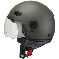 Motorradhelm Jet CGM GLOBO Mattgrünes Visier