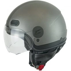 Motorradhelm Jet CGM GLOBO Sport Anthrazit Schwarz Satinförmiges Visier