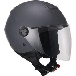 Motorradhelm Jet CGM Modell 107a FLORENCE MONO Langes Visier Anthrazit Satin