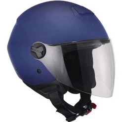 Motorradhelm Jet CGM Modell 107a FLORENCE MONO Langes Visier Blau Satin