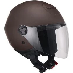 Motorradhelm Jet CGM Modell 107a FLORENCE MONO Langes Visier Satin Braun