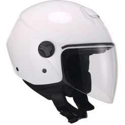 Motorradhelm Jet CGM Modell 107a FLORENCE MONO Langes Visier Weiß