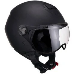Motorradhelm Jet CGM Modell 107a FLORENCE MONO Visierform Mattschwarz