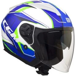 Motorradhelm Jet Doppelvisier CGM 130s MAYER Matt Blue