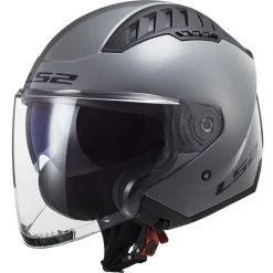 Motorradhelm Jet Doppelvisier Ls2 OF600 Copter Solid Nardo Grey