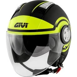 Motorradhelm Jet Givi 11.1 AIR JET-R RUND Schwarz Gelb
