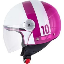 Motorradhelm Jet Givi Modell 10.7 Mini-J Concept White Fuchsia