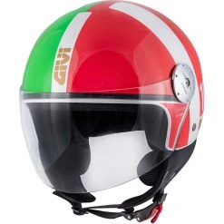 Motorradhelm Jet Givi Modell 10.7 Mini-J Konzept Weiß Rot Grün