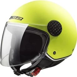 Motorradhelm Jet Ls2 OF558 SPHERE LUX Solid Gelb Fluo + Rauchvisier