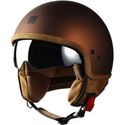 Motorradhelm Jet Motocubo Beetle Tobacco Mit Visier