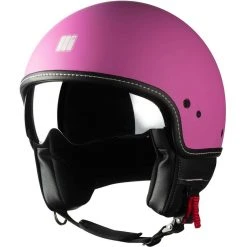 Motorradhelm Jet Motocubo Käfer Matt Pink Mit Visier