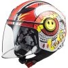 Motorradhelm Kinderjet Ls2 OF602 LUSTIG Sluch Rot Weiß