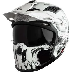 MT Helmets Motorradhelm Mt Helm STREETFIGHTER Sv DUNKELHEIT A1 Schwarz Glänzend Weiß
