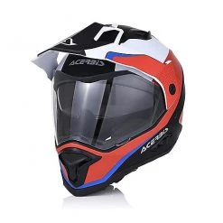 Motorradhelm Off Road Acerbis REAKTIV Faser Rot Weiß