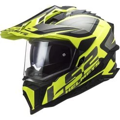 Offroad Touring Motorradhelm In HPCF Ls2 MX701 Explorer ALTER Matt Schwarz Fluo Gelb