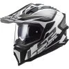 Offroad Touring Motorradhelm In HPCF Ls2 MX701 Explorer ALTER Matt Schwarz Weiß