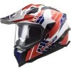 Offroad Touring Motorradhelm In HPCF Ls2 MX701 Explorer ATLANTIS Weiß Rot Blau