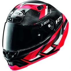 Vollcarbon Motorradhelm X-Lite X-803 RS Ultra Carbon MOTORMASTER 051 Rot
