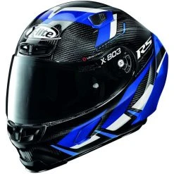 Vollcarbon Motorradhelm X-Lite X-803 RS Ultra Carbon MOTORMASTER 053 Blau