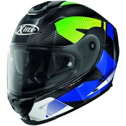 Vollcarbon Motorradhelm X-Lite X-903 Ultra Carbon ARCHER N-Com 057 Blau Gelb