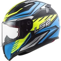 Vollgesicht Motorradhelm Ls2 FF353 Rapid GALE Schwarz Blau Gelb Opak