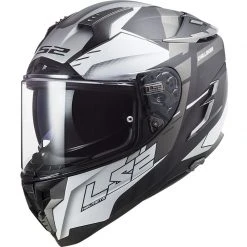 Vollgesichts-Motorradhelm Aus HPFC Touring Ls2 FF327 Challenger ALLERT Matt Titanium Silber