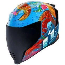 Vollgesichts-Motorradhelm Icon AIRFLITE Inky Blue