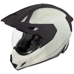 Vollgesichts-Motorradhelm Icon VARIANT PRO Construct White