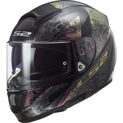 Vollgesichts-Motorradhelm In HPFC Ls2 FF397 VECTOR EVO Swipe Rainbow
