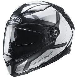 Vollgesichtsmotorradhelm HJC F70 DEVER MC5SF Schwarz Matt Weiß